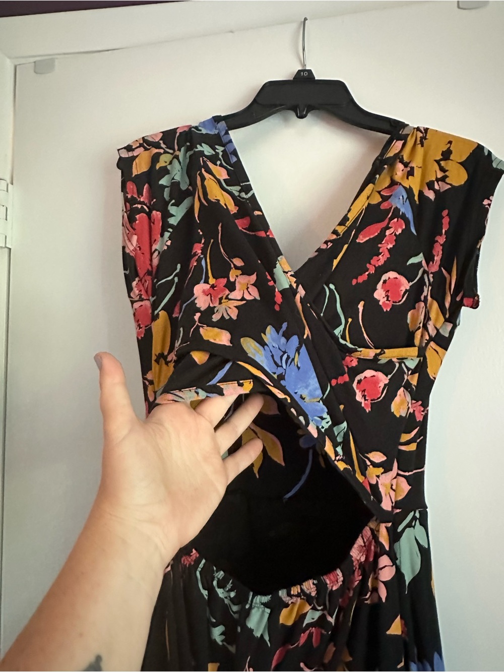 Pact Nightfall Blooms Fit & Flare Crossback Maxi Dress - Picture 2 of 4